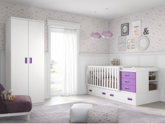 Dormitorio infantil conbertible a juvenil Blanco - mora