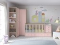 Dormitorio infantil convertible a juvenil - tierra - rosa